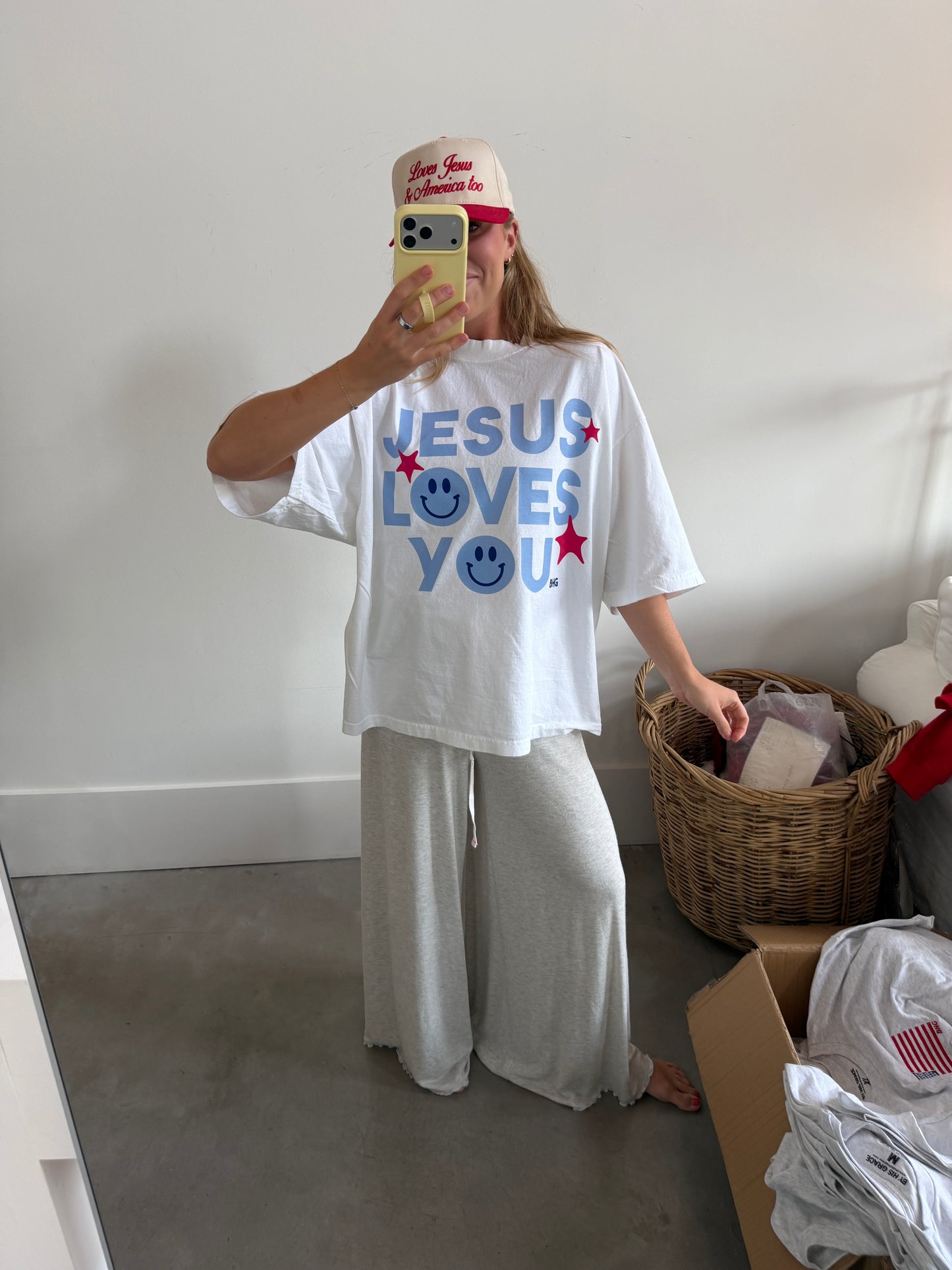 Star Spangled JLY Oversized Boxy Tee