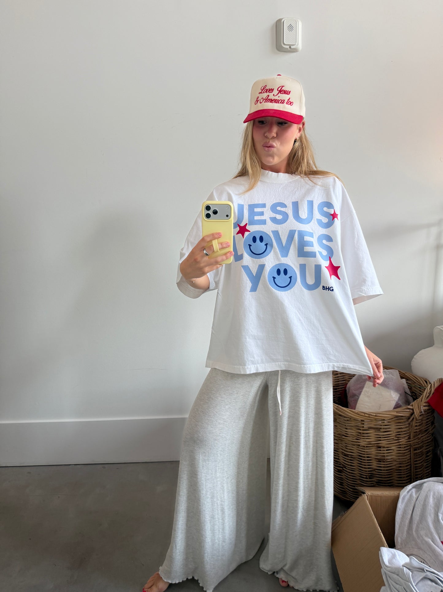 Star Spangled JLY Oversized Boxy Tee