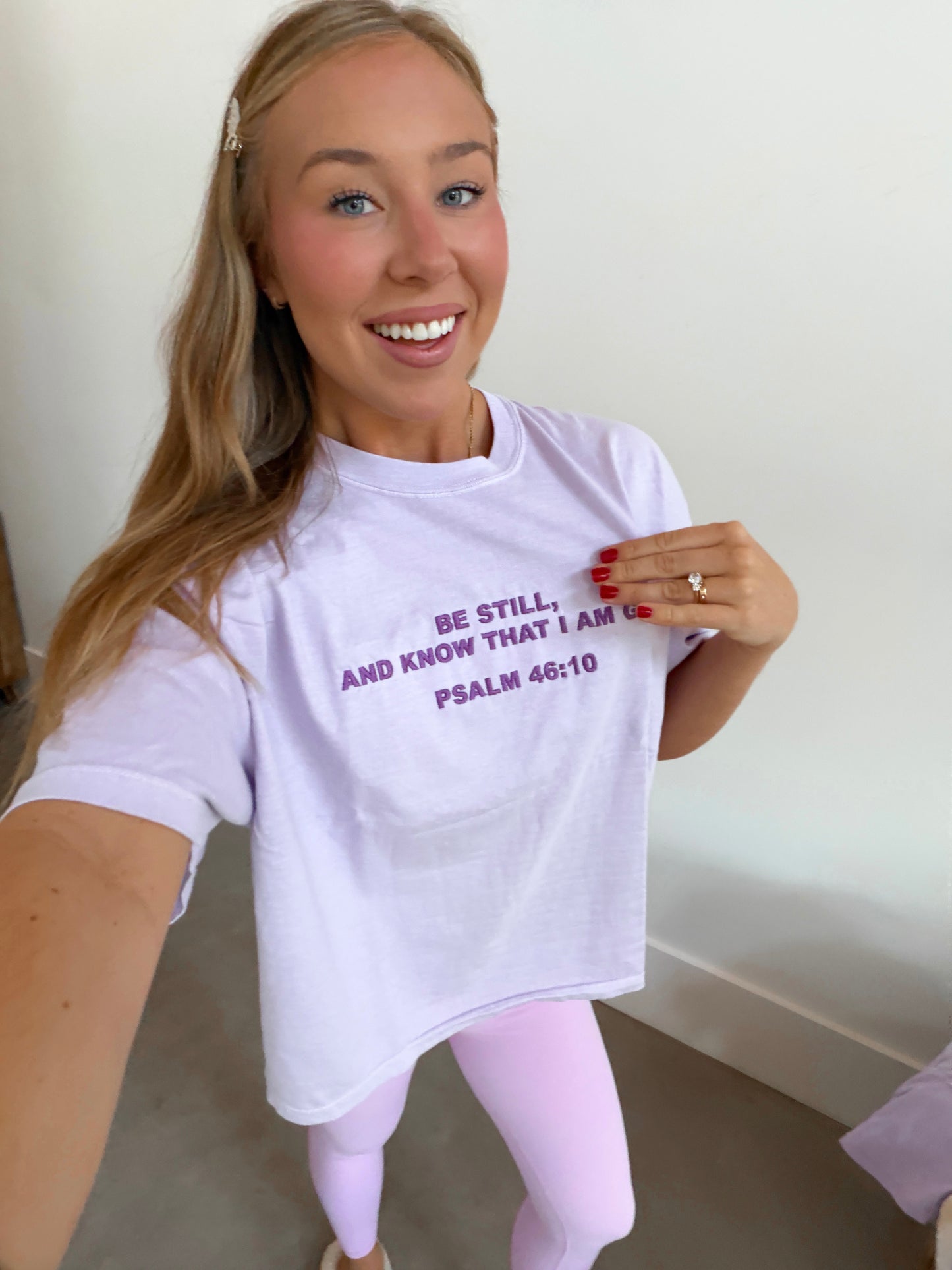 Psalm 46:10 Embroidered Boxy Tee