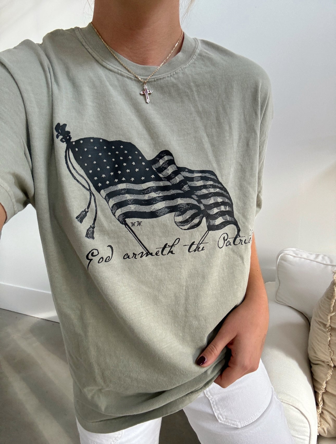 God Armeth The Patriot Comfort Colors Tee