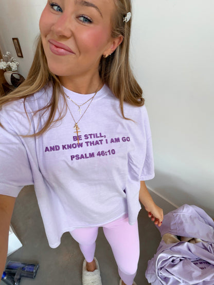 Psalm 46:10 Embroidered Boxy Tee
