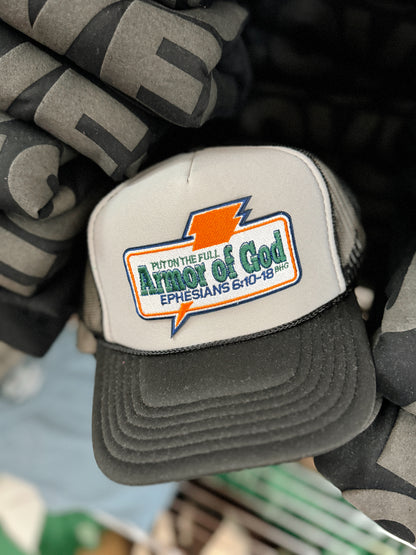 Armor of God “Gatorade” Patch Trucker - Grayscale