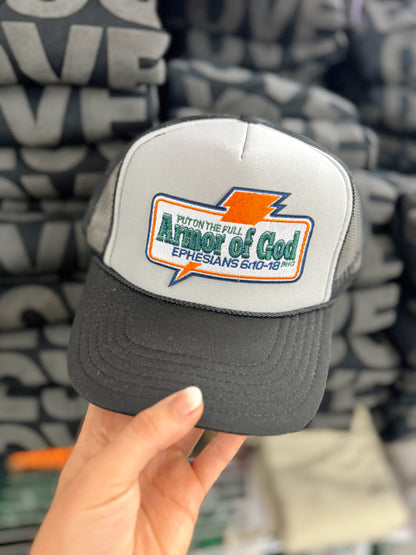 Armor of God “Gatorade” Patch Trucker - Grayscale