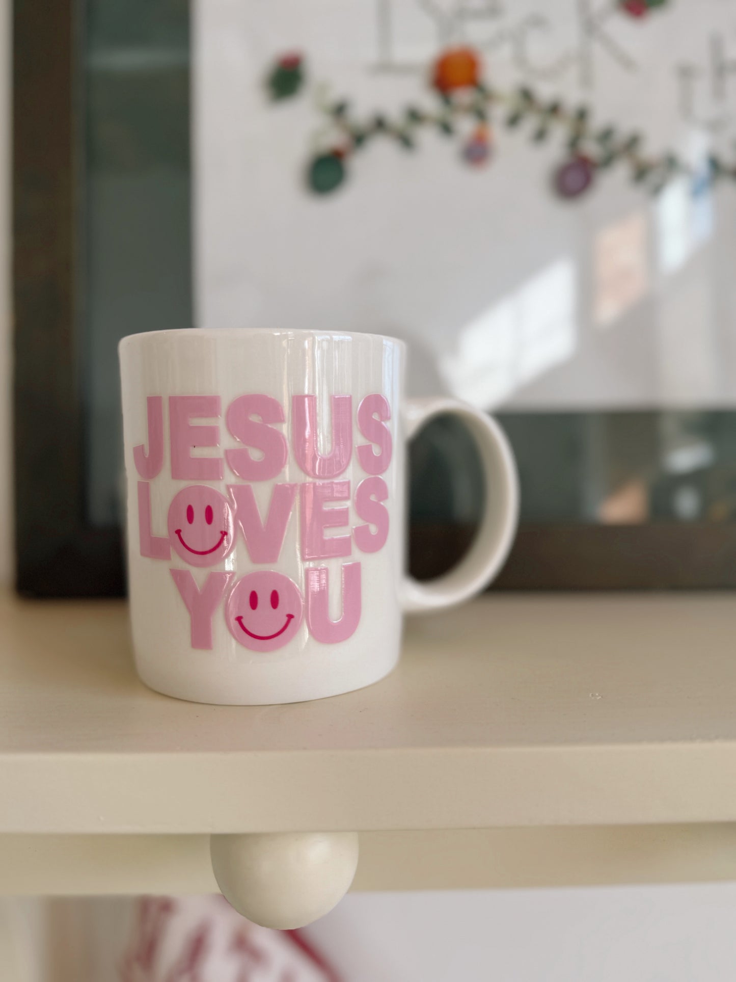 JLY Pink Smiley Mug