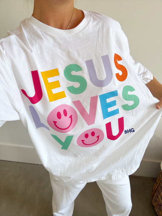 Jesus Loves You Smiley Tee