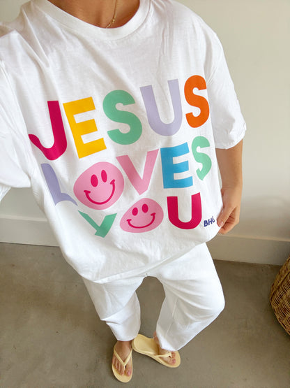 Jesus Loves You Smiley Tee
