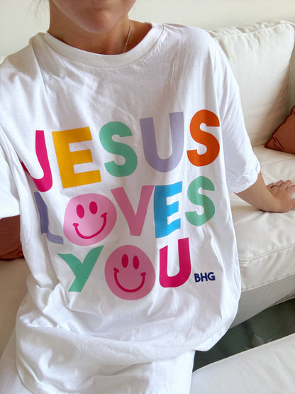 Jesus Loves You Smiley Tee