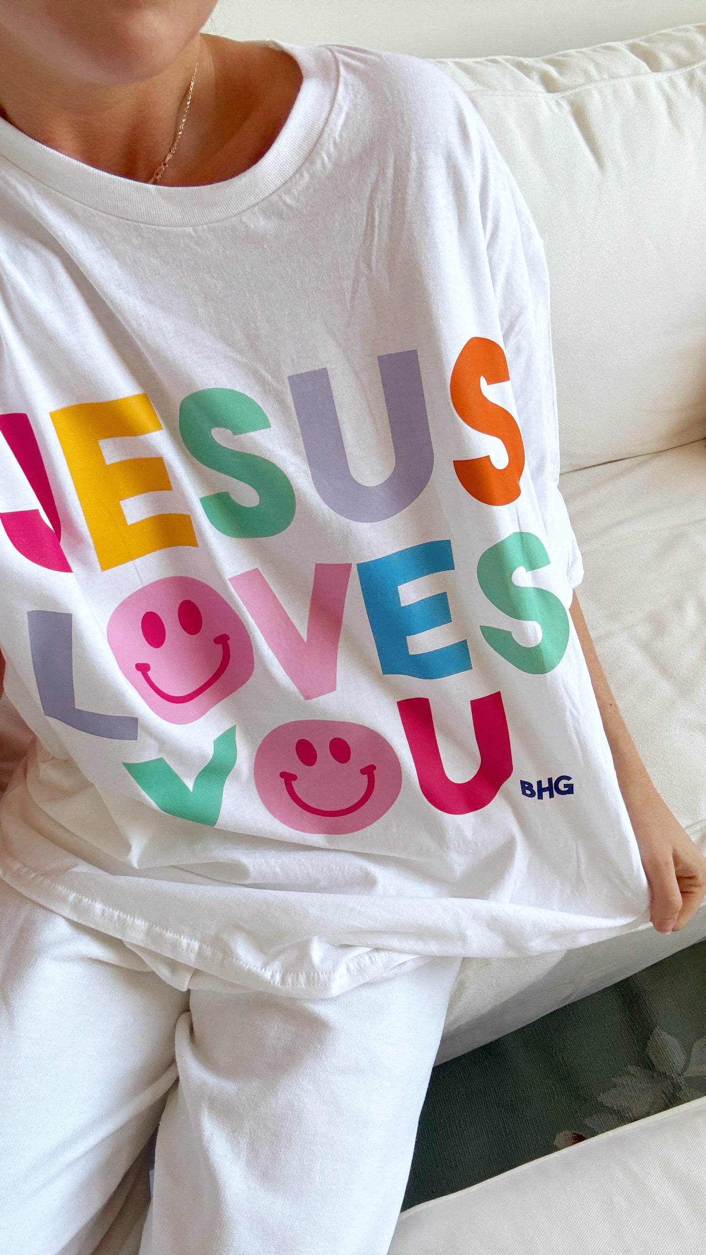 Jesus Loves You Smiley Tee