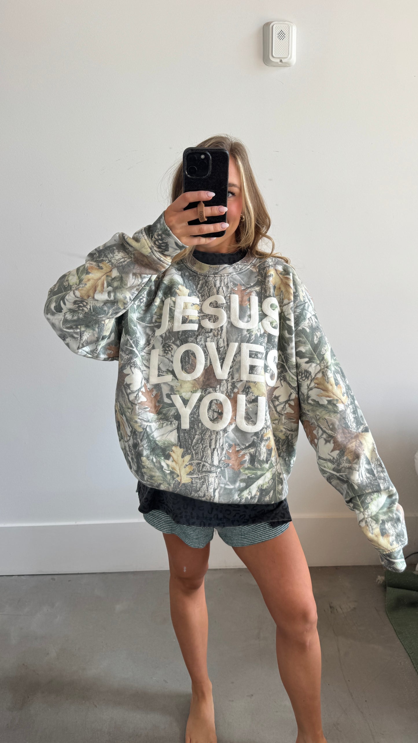 Vintage Camo JLY Cotton Collective Crewneck