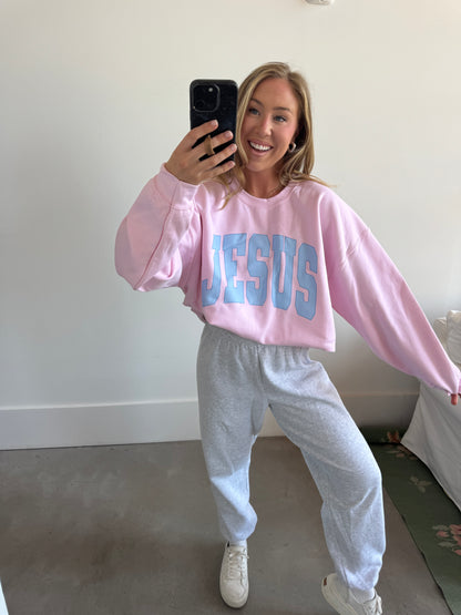 Jesus Pink Pullover