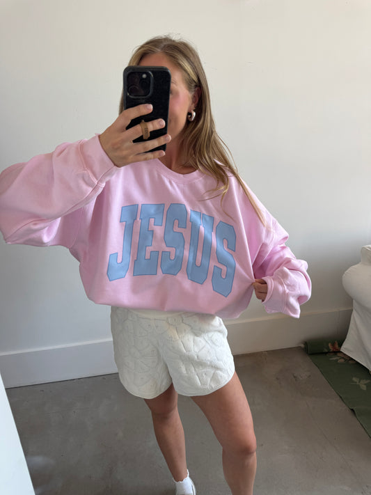 Jesus Pink Pullover