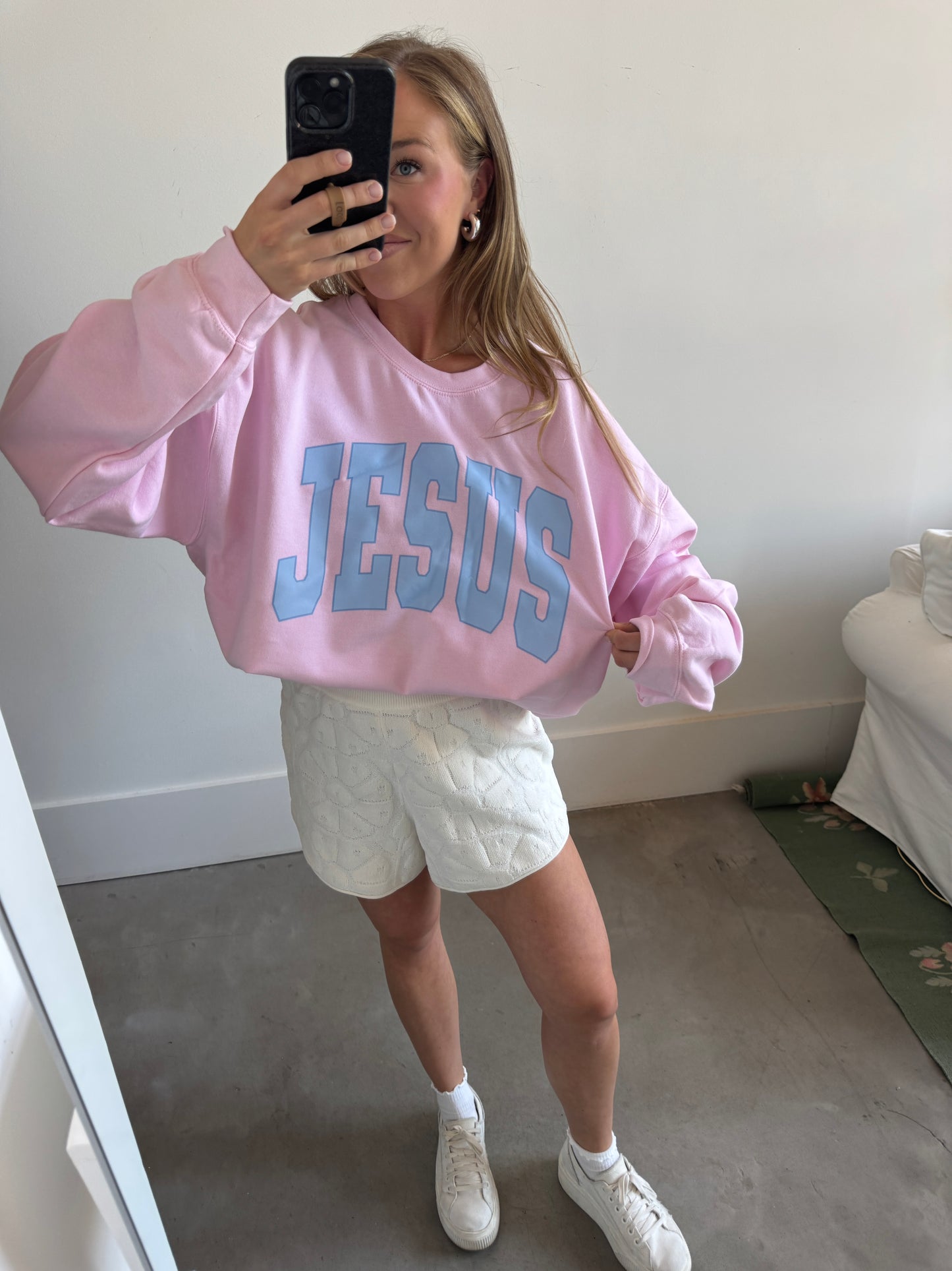 Jesus Pink Pullover