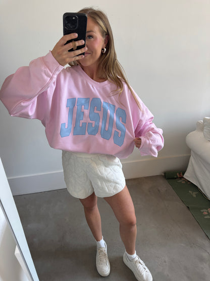 Jesus Pink Pullover
