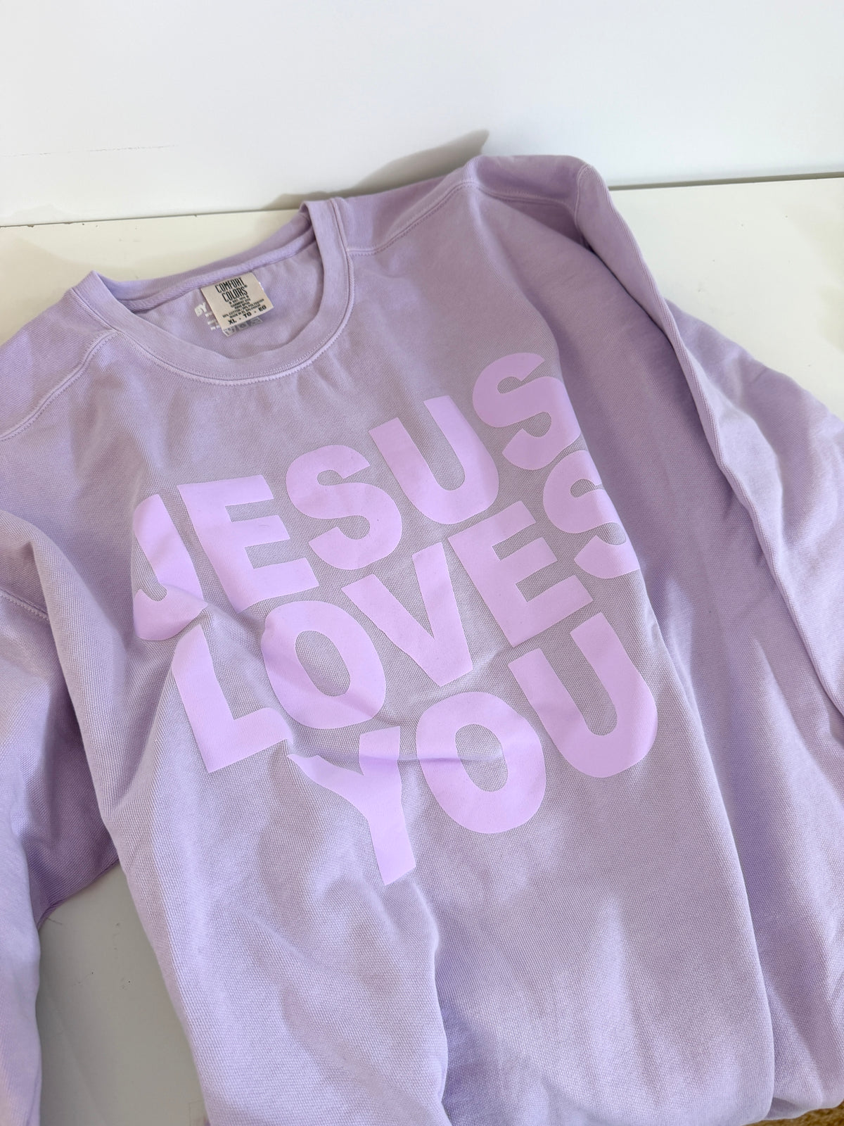 OOPS! Lilac JLY Comfort Colors Crewneck - XL