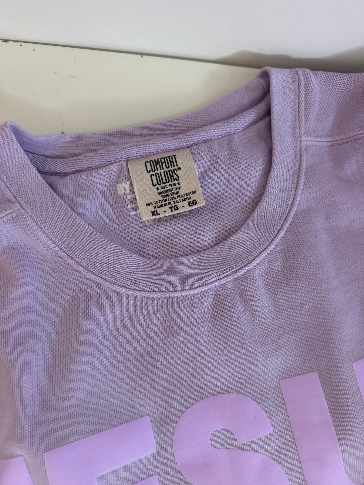 OOPS! Lilac JLY Comfort Colors Crewneck - XL