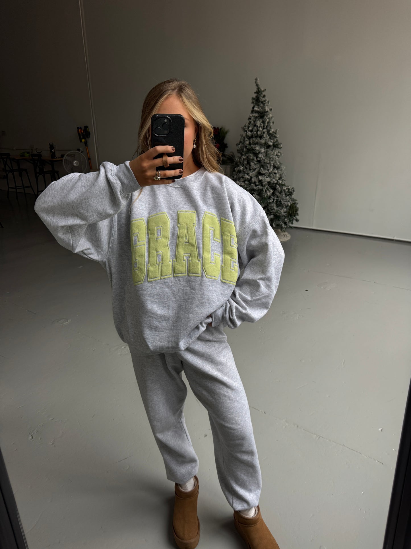 GRACE Oversized Print Pullover - Lemon Lime
