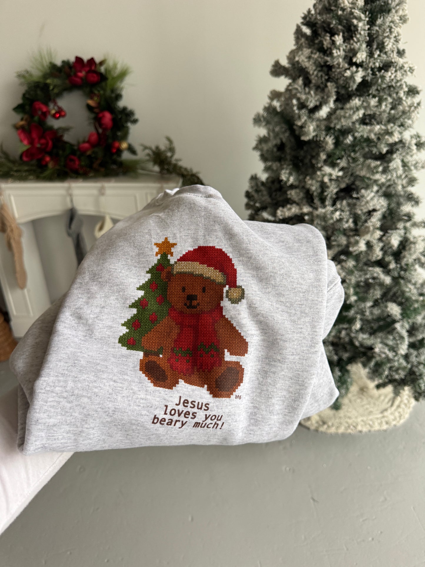 Vintage Christmas Teddy Bear Pullover