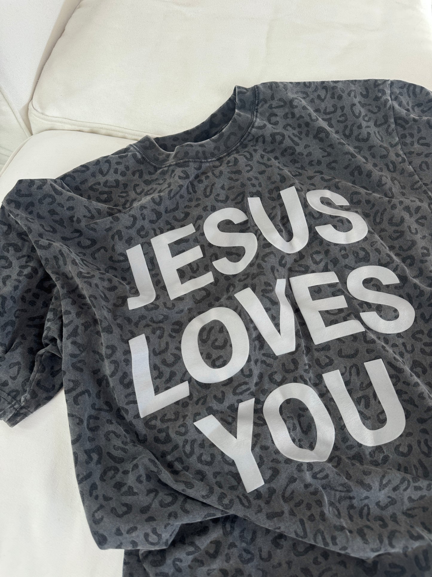 Midnight Leopard Print JLY Cotton Collective Tee