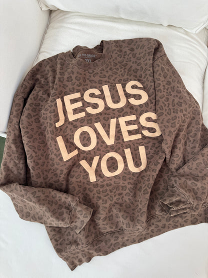 Leopard Print JLY Cotton Collective Crewneck