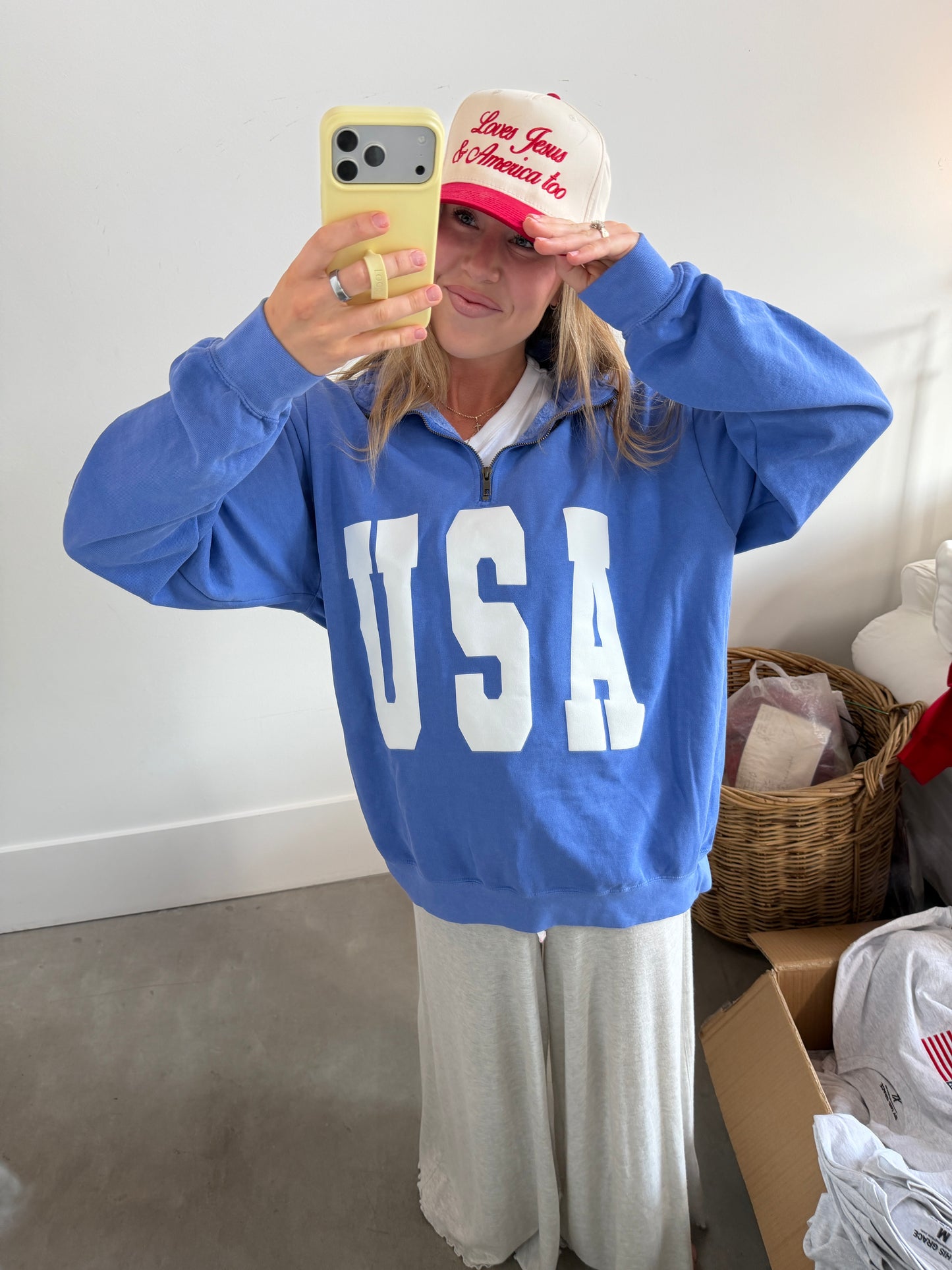 USA Quarter-Zip Pullover