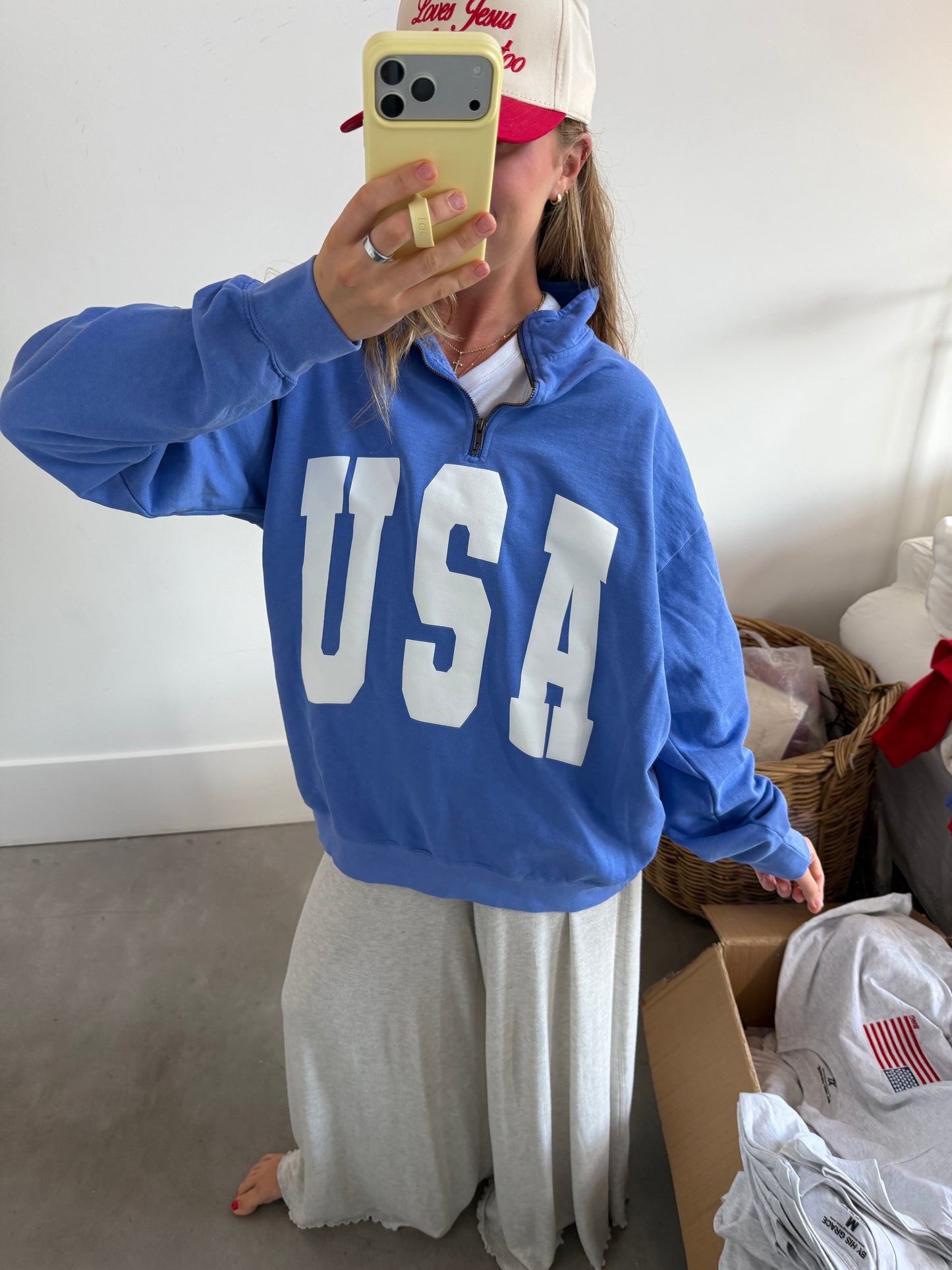 USA Quarter-Zip Pullover