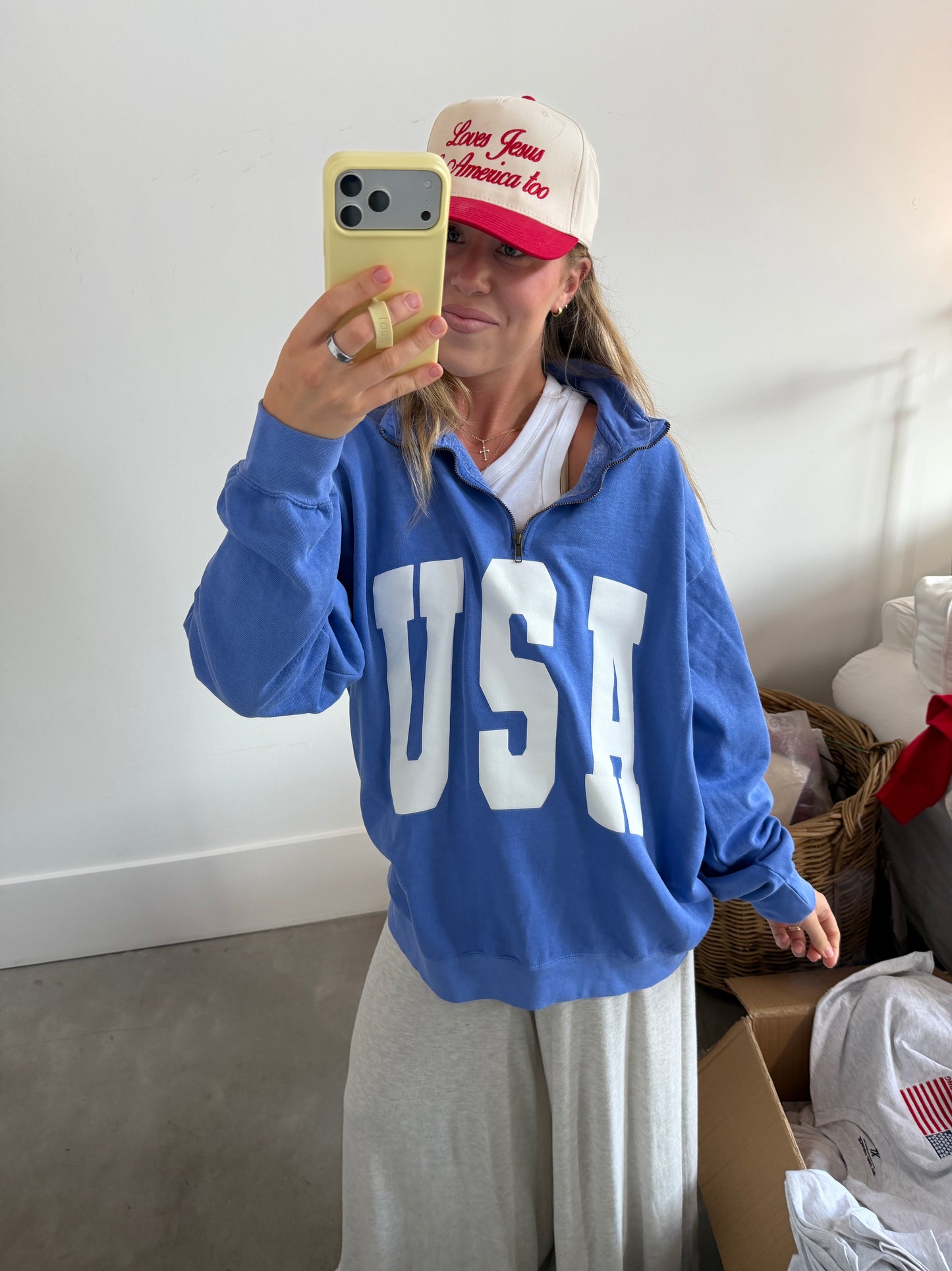 USA Quarter-Zip Pullover