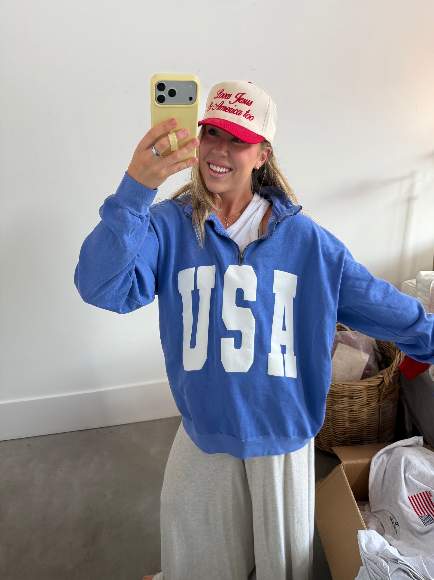 USA Quarter-Zip Pullover