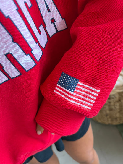 Reversible American Flag / God Bless America Mockneck