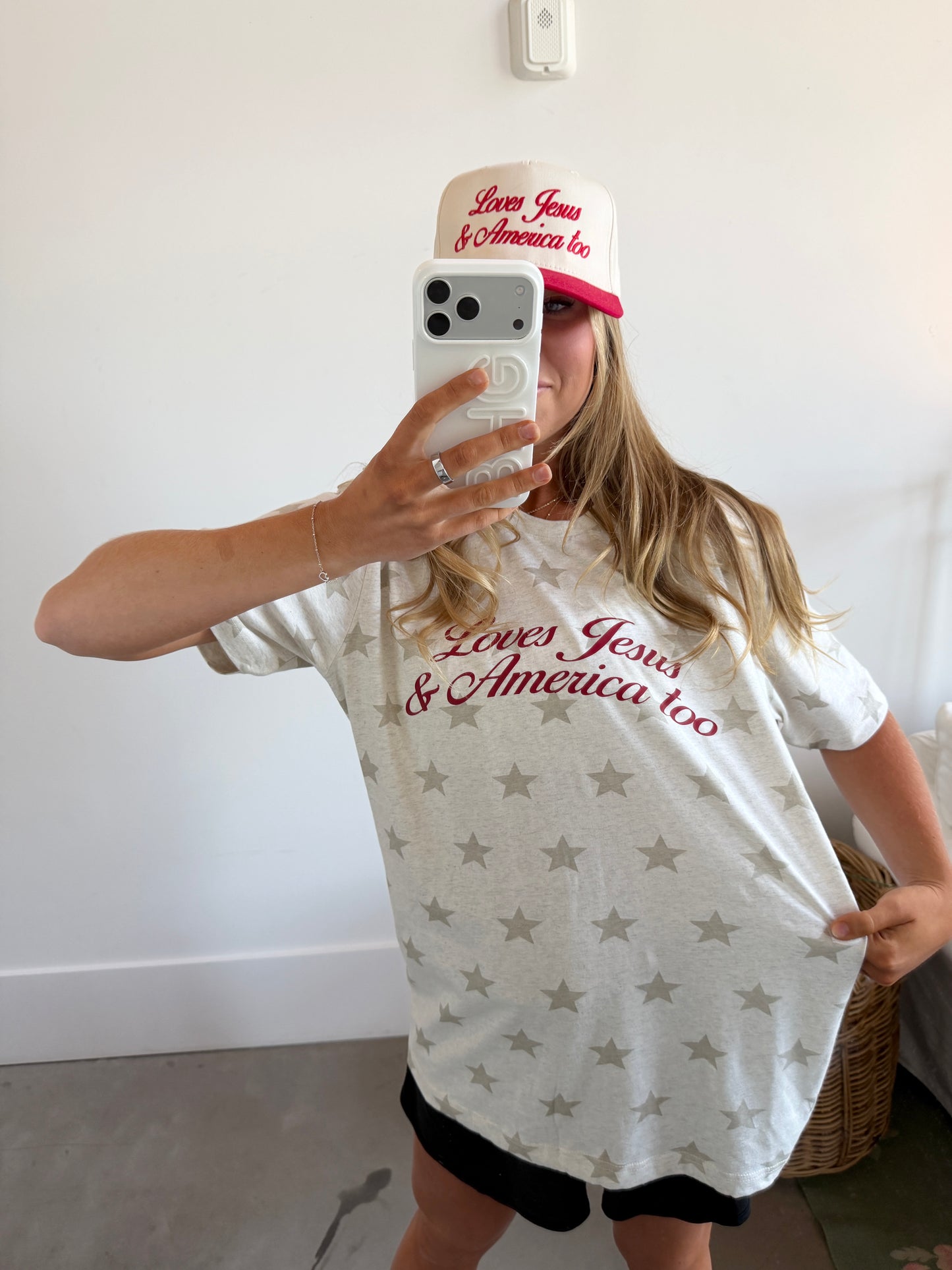 Loves Jesus & America Too Jersey Tee