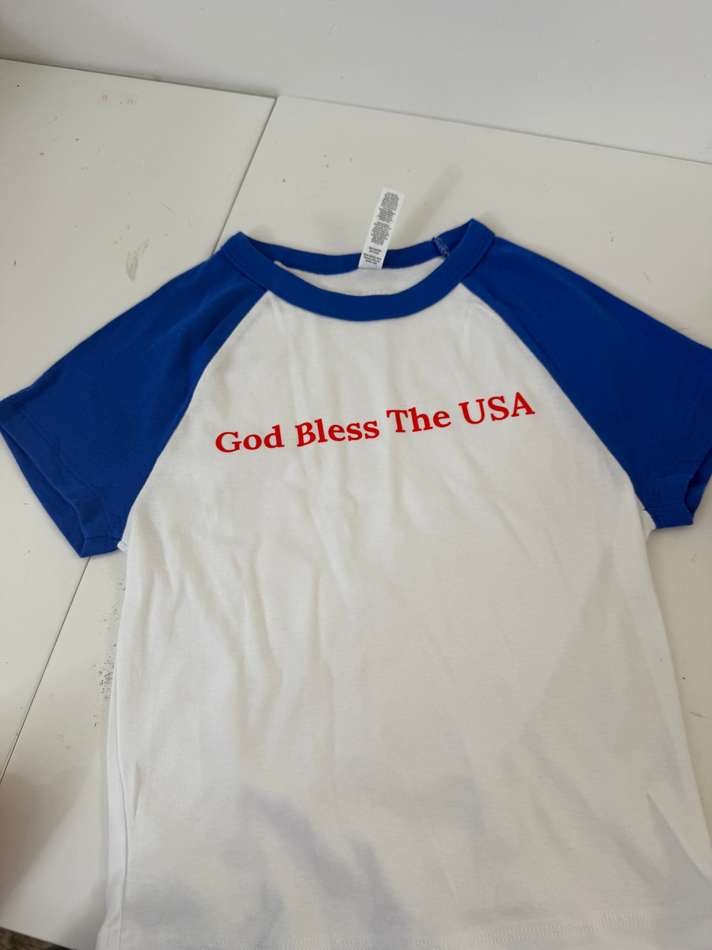 OOPS! God Bless the USA Baseball Tee - S