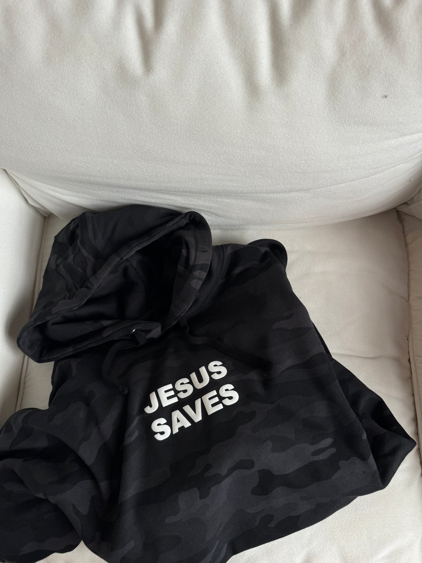 Jesus Saves Night Camo Hoodie