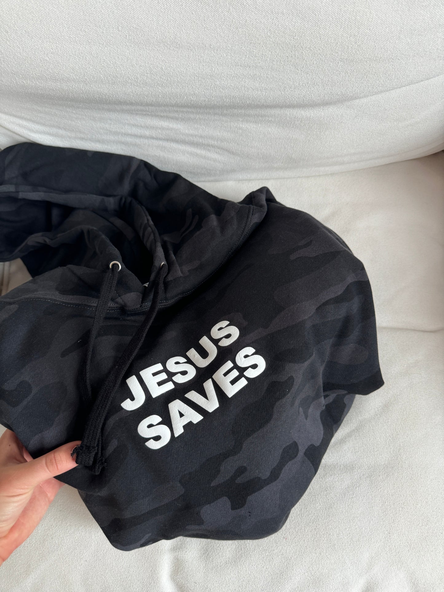 Jesus Saves Night Camo Hoodie