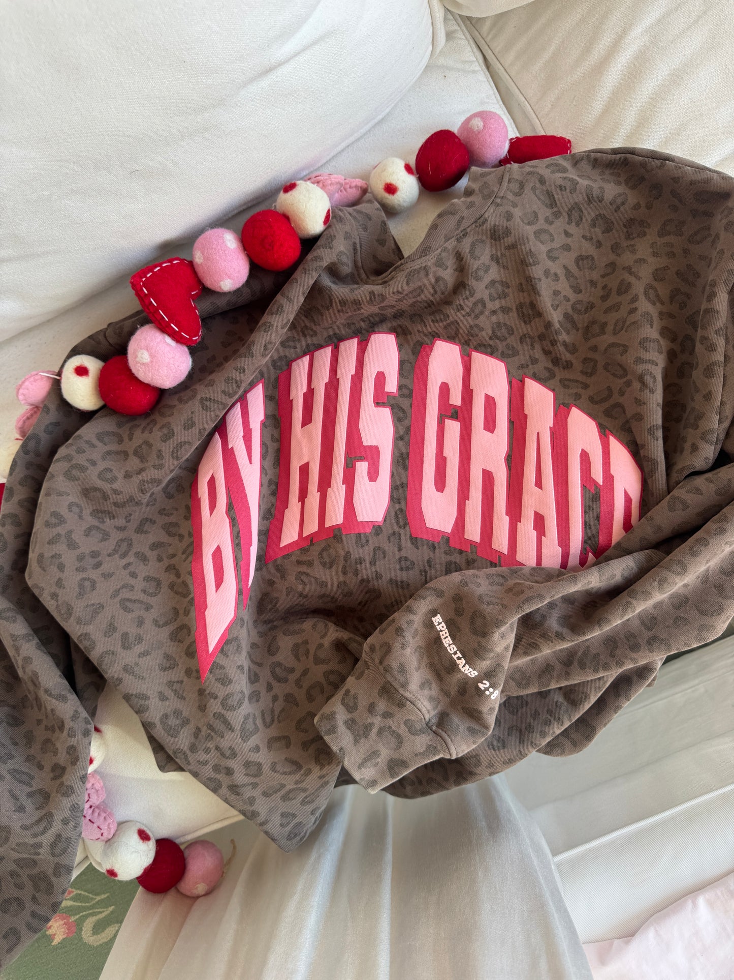 Leopard & Pink BHG Cotton Collective Crewneck