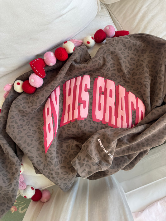 Leopard & Pink BHG Cotton Collective Crewneck