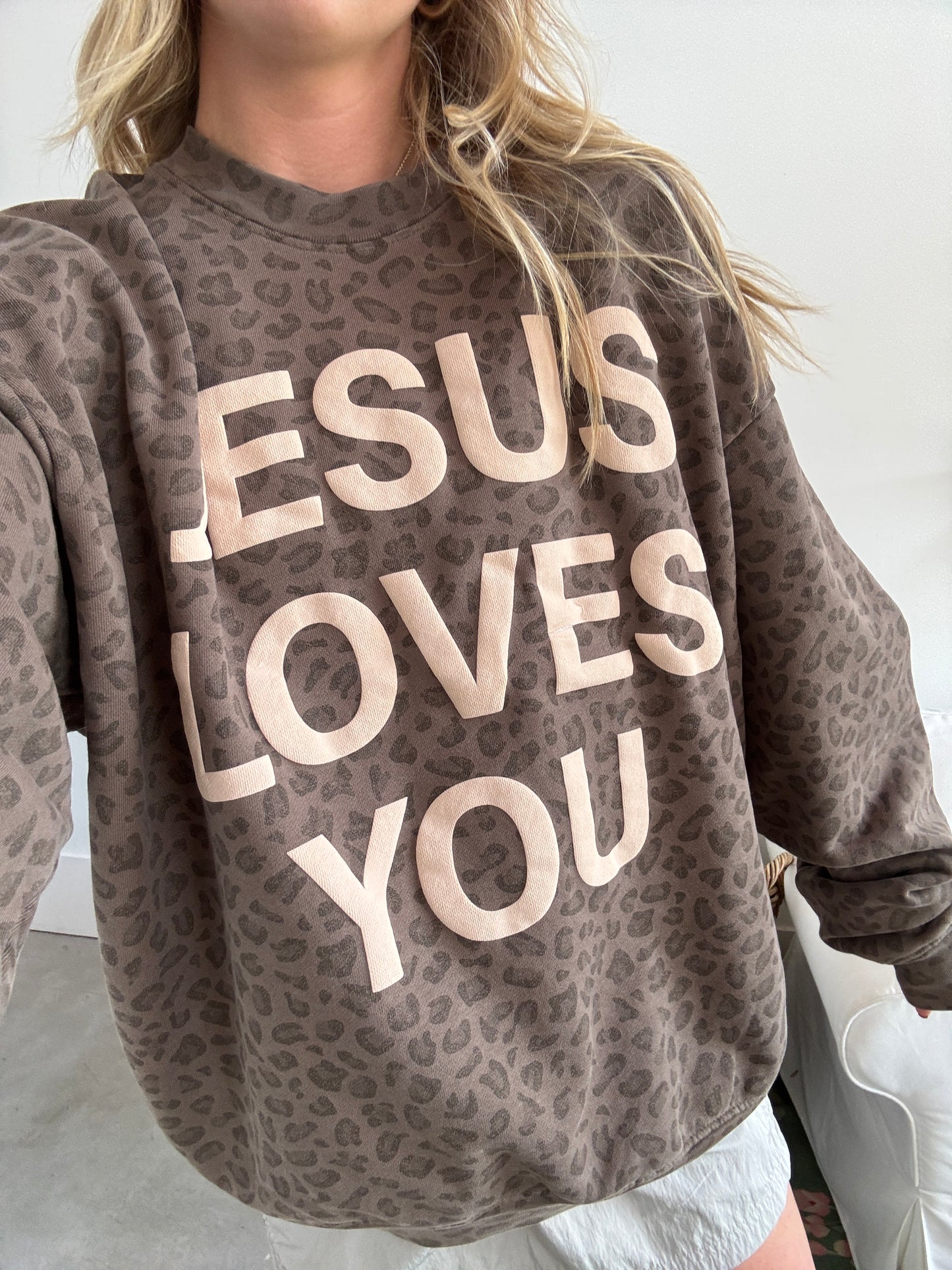 Leopard Print JLY Cotton Collective Crewneck