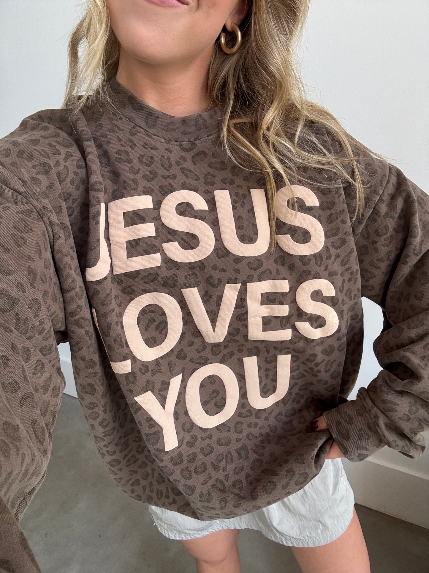 Leopard Print JLY Cotton Collective Crewneck