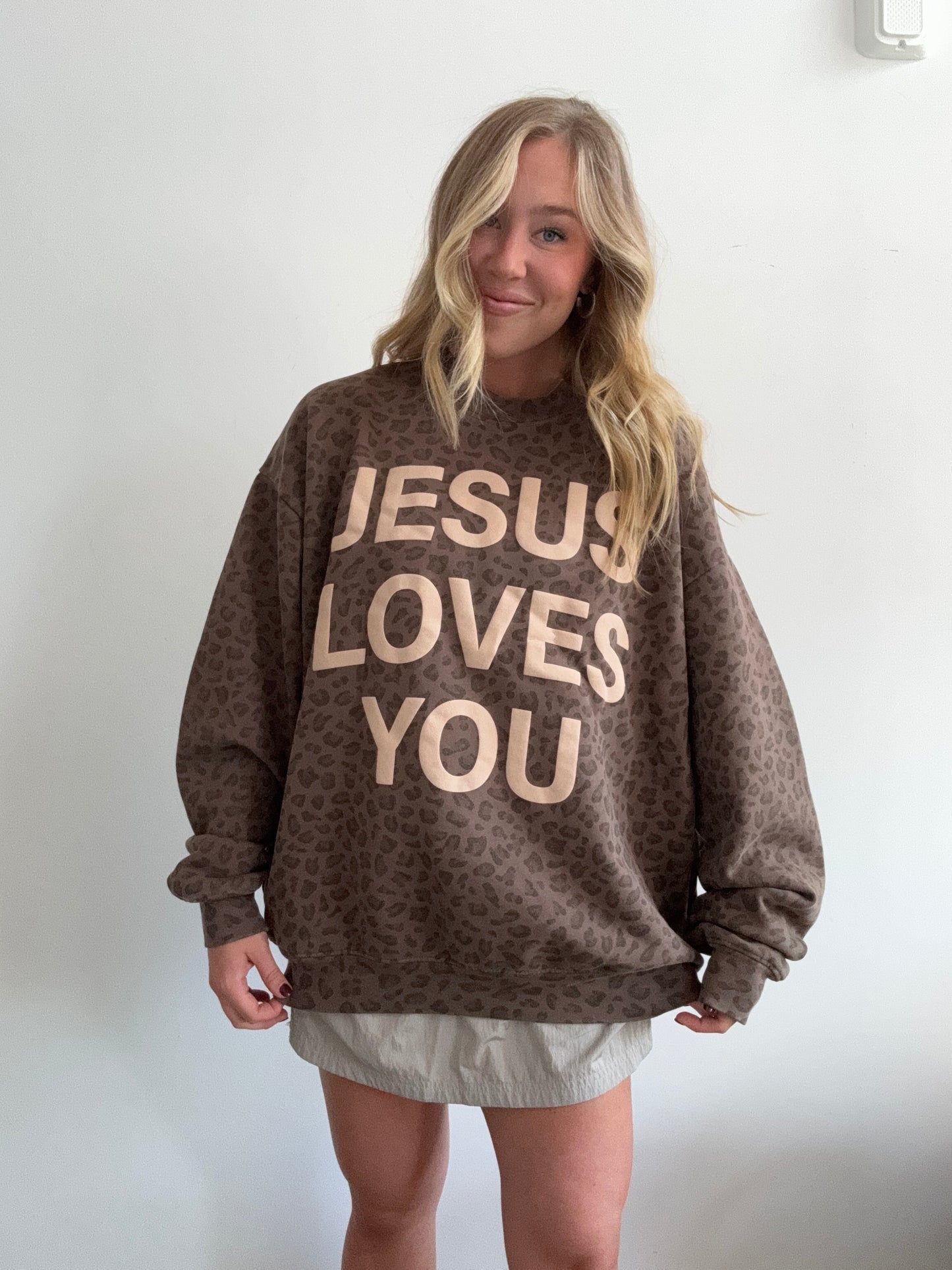 Leopard Print JLY Cotton Collective Crewneck