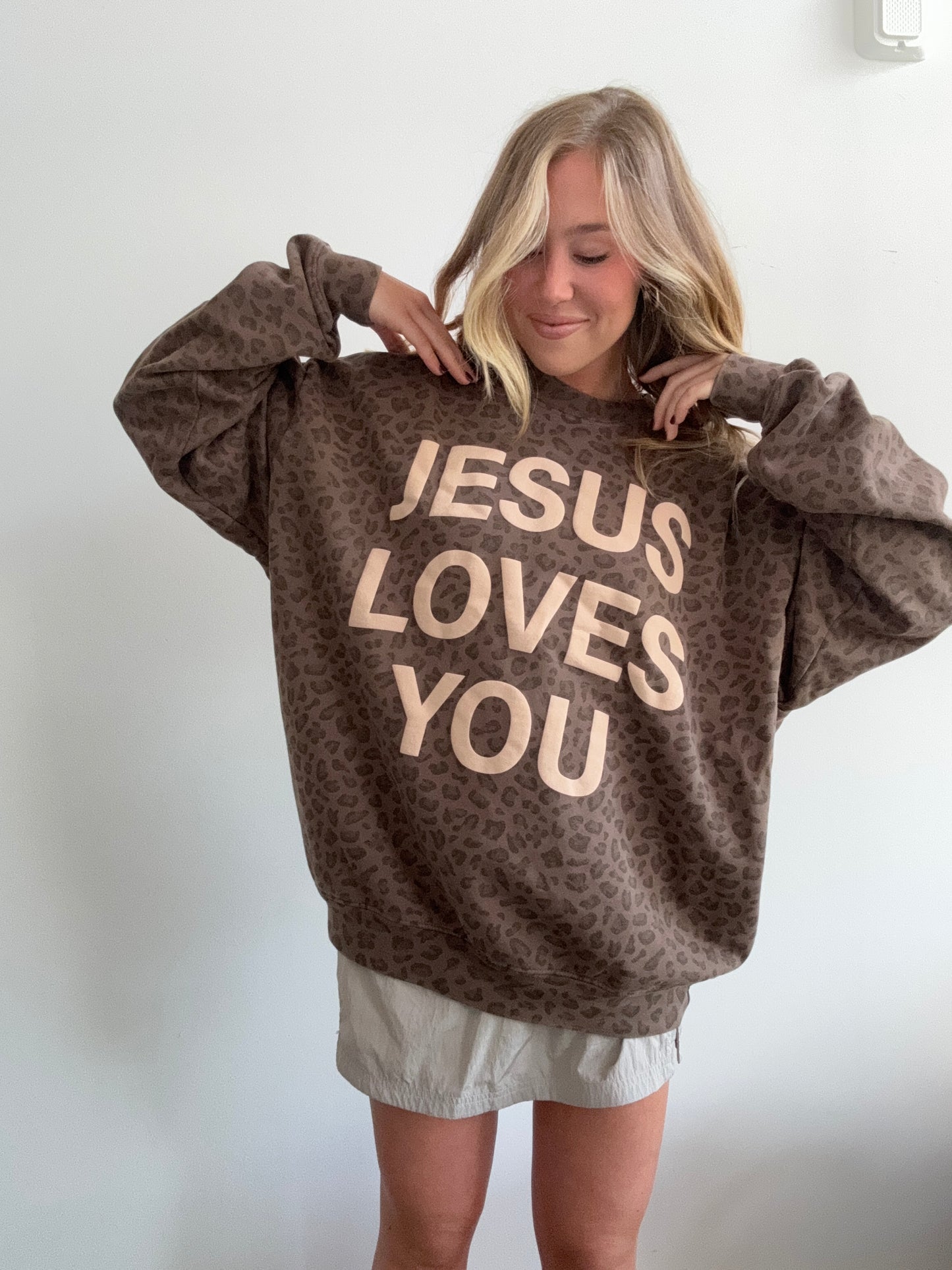 Leopard Print JLY Cotton Collective Crewneck