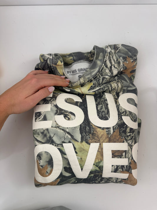 OOPS! Vintage Camo JLY Pullover - Small