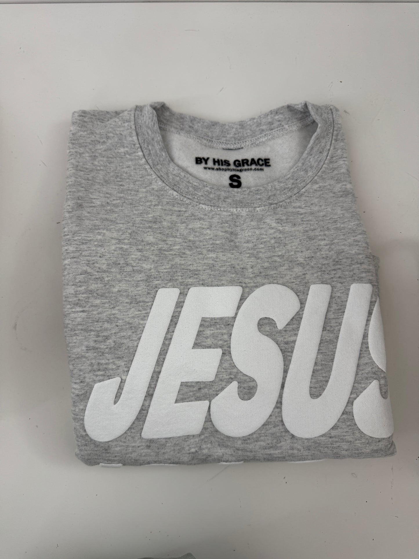 OOPS! Jesus Is Lord Light Gray Pullover - Small
