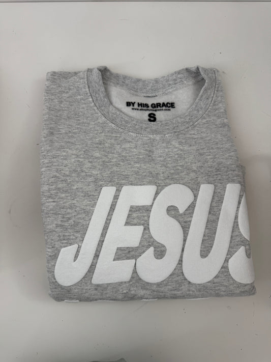 OOPS! Jesus Is Lord Light Gray Pullover - Small