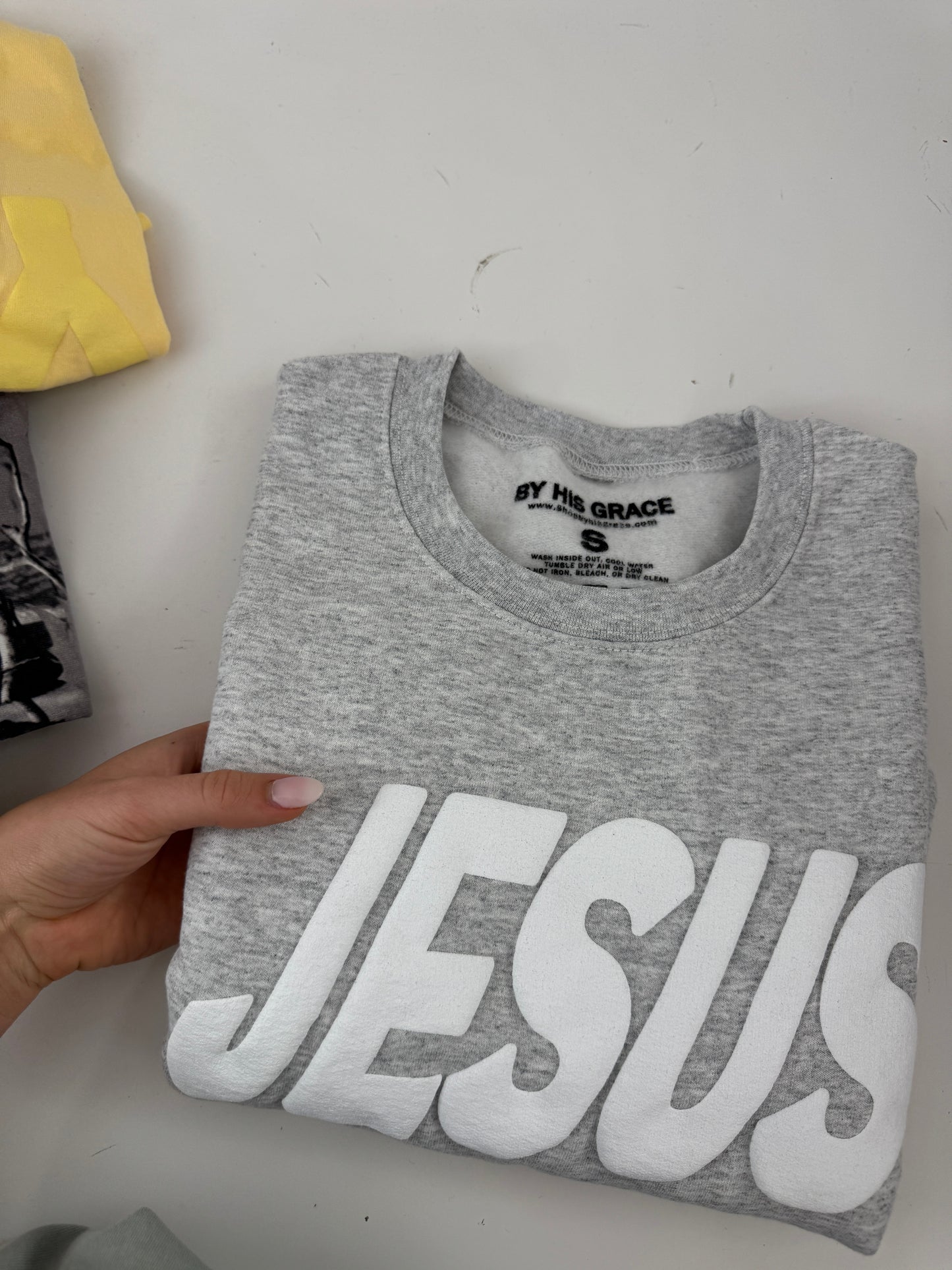 OOPS! Jesus Is Lord Light Gray Pullover - Small