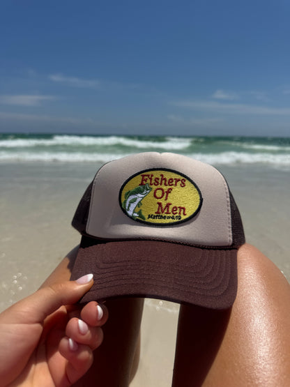 Fishers of Men Patch Trucker Hat OG Brown – By His Grace