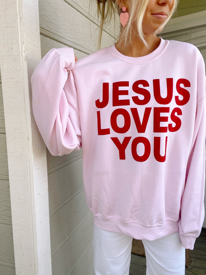 Jesus Loves You Velvet Pullover