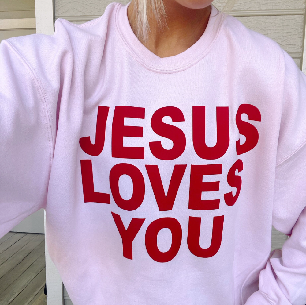 Jesus Loves You Velvet Pullover