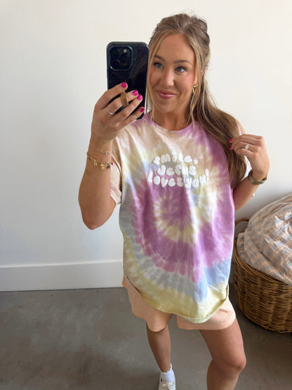 Smile Jesus Loves You Tie Dye Tee - Limited Edition