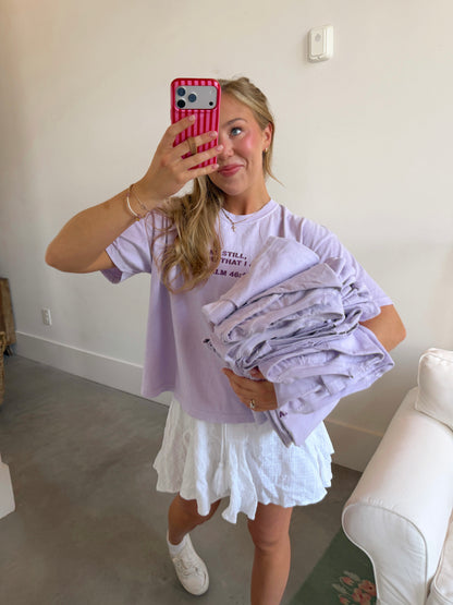 Psalm 46:10 Embroidered Boxy Tee