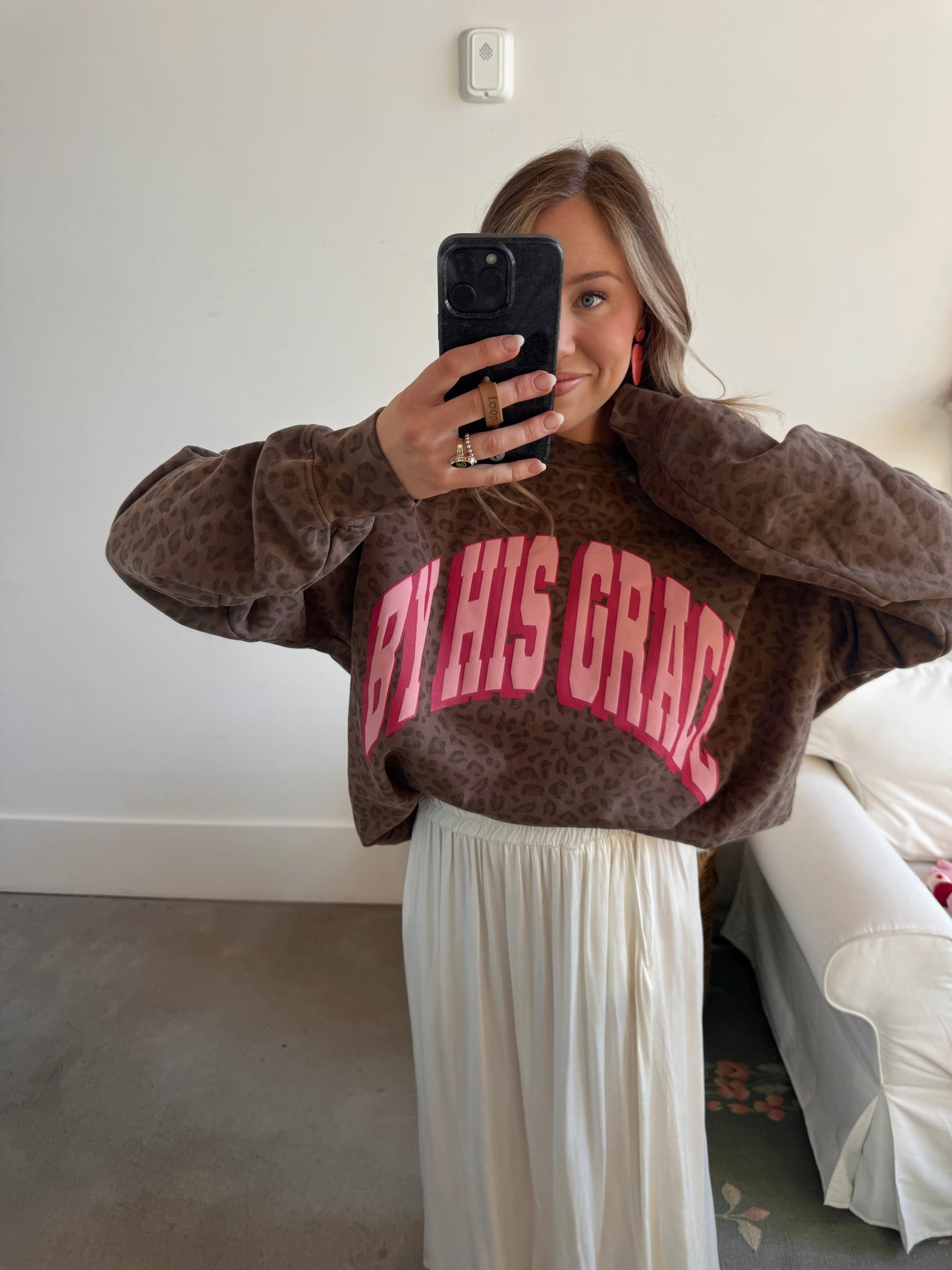 Leopard & Pink BHG Cotton Collective Crewneck