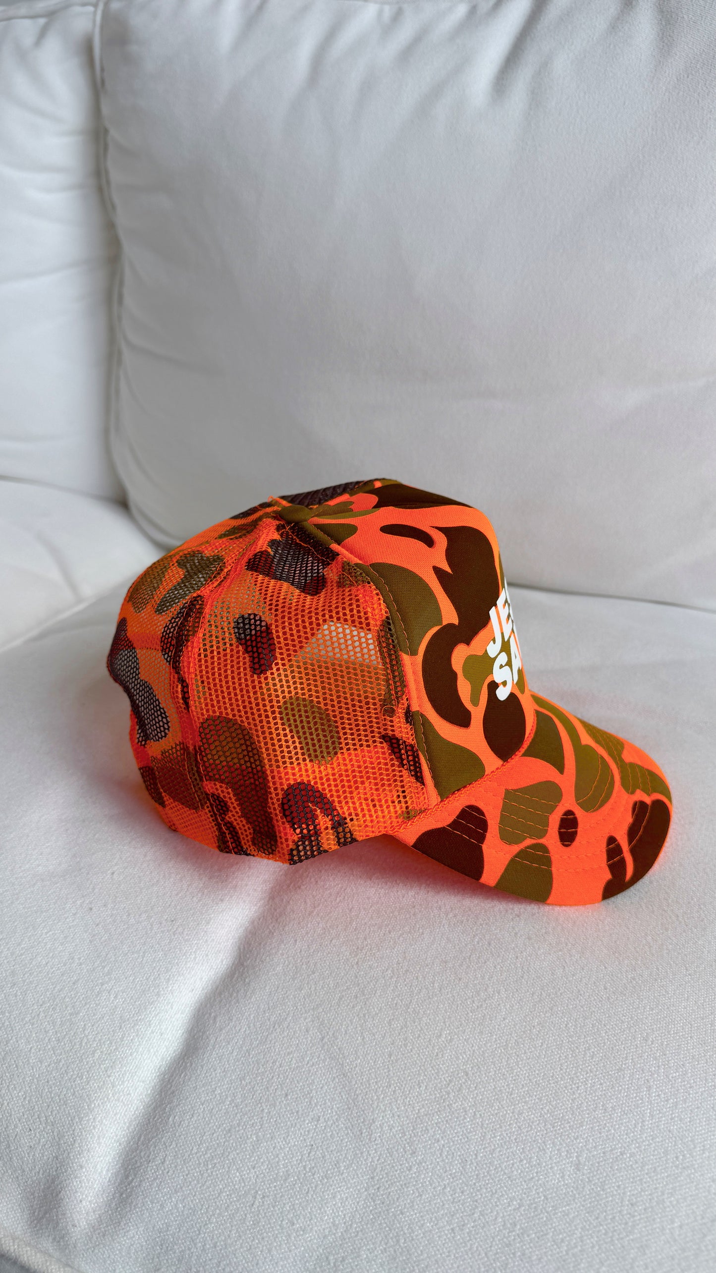 Jesus Saves Hunting Camo Trucker Hat
