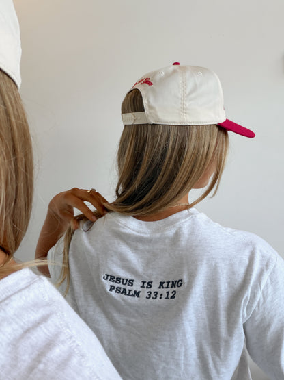 American Flag Embroidered T-Shirt